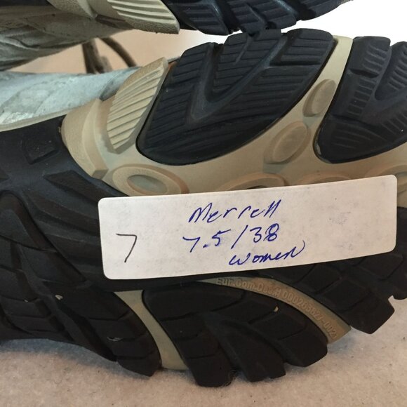 Merrell Womens Moab 3 Vent Hiking Shoes Size 7.5/38 Tan Waterproof Vibram Sole - Picture 9 of 9